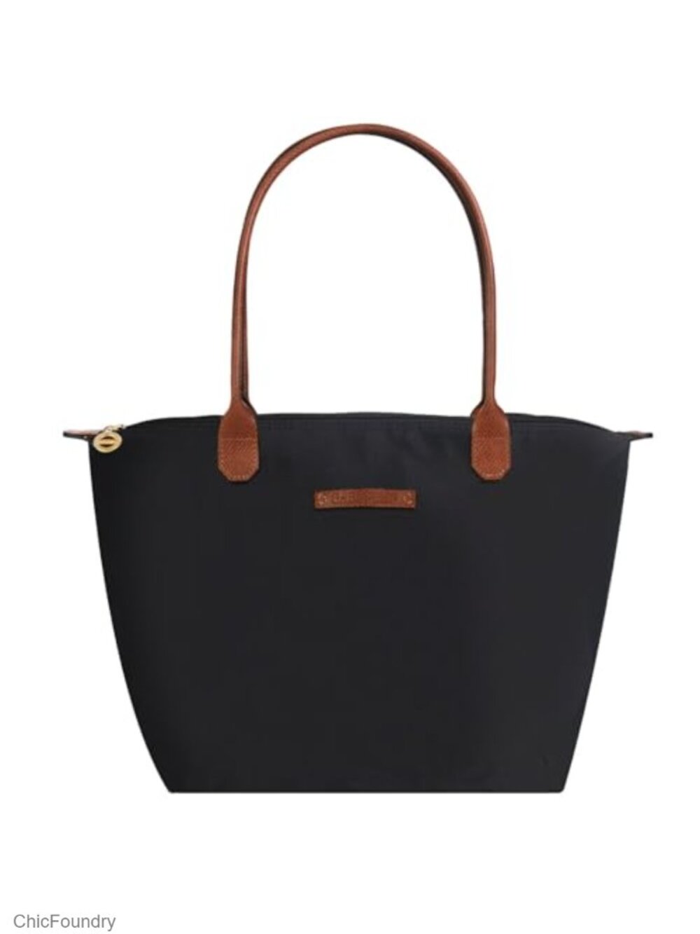 Waterproof Nylon Tote Bag for Women Lightweight Zipper Handbag
